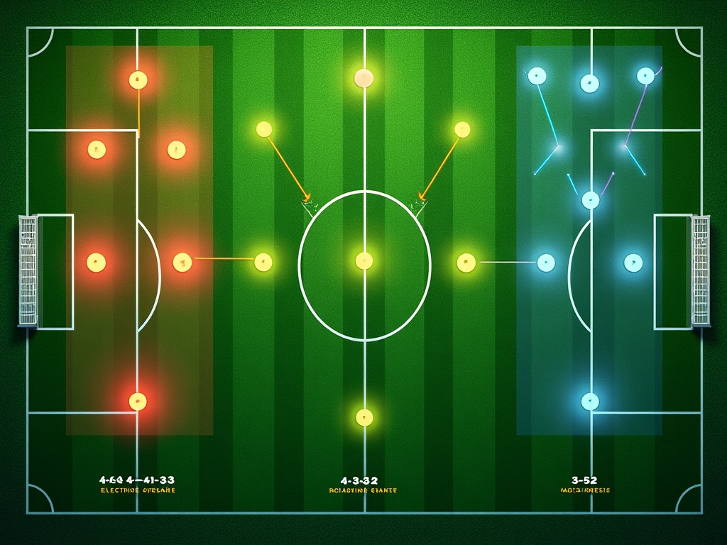 Football tactical formation diagram